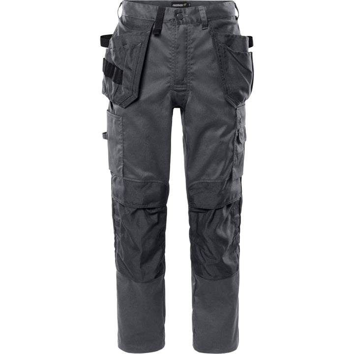 Fristads Green Craftsman Holster Pocket Trousers - 241 GS25 Dark Grey Front1#colour_dark-grey