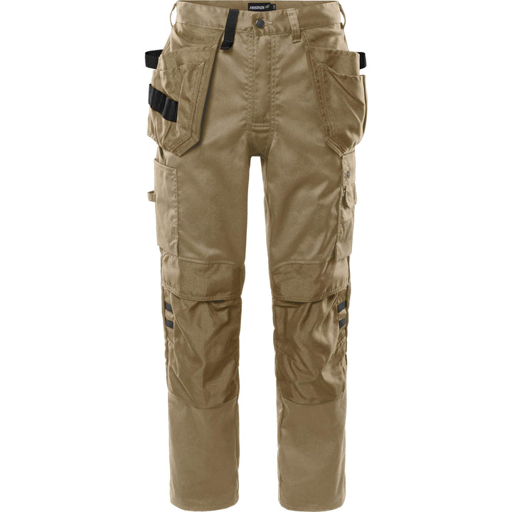 Fristads Green Craftsman Holster Pocket Trousers - 241 GS25 Khaki Front1#colour_khaki