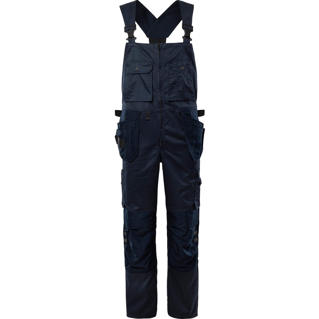 Fristads Green Craftsman Knee pad Holster Pocket Bib and Brace - 41 GS25 Dark Navy Front1#colour_dark-navy
