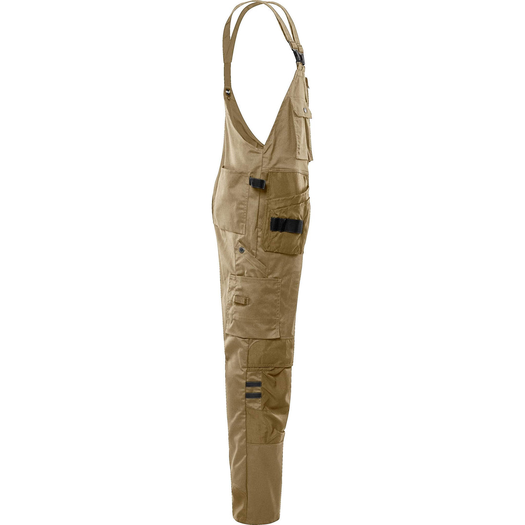 Fristads Green Craftsman Knee pad Holster Pocket Bib and Brace - 41 GS25 Khaki Back3#colour_khaki