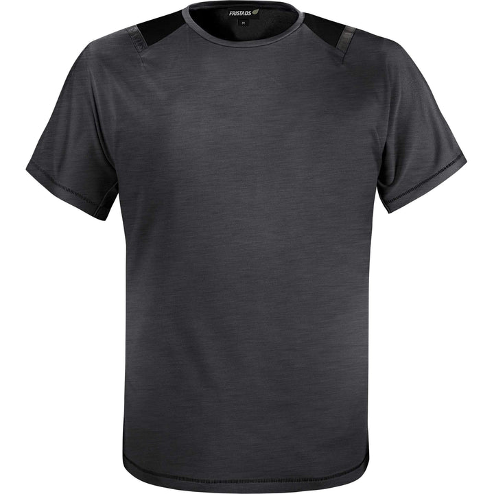 Fristads Green Functional T-Shirt - 7520 GRK Grey/Black Front1#colour_grey-black