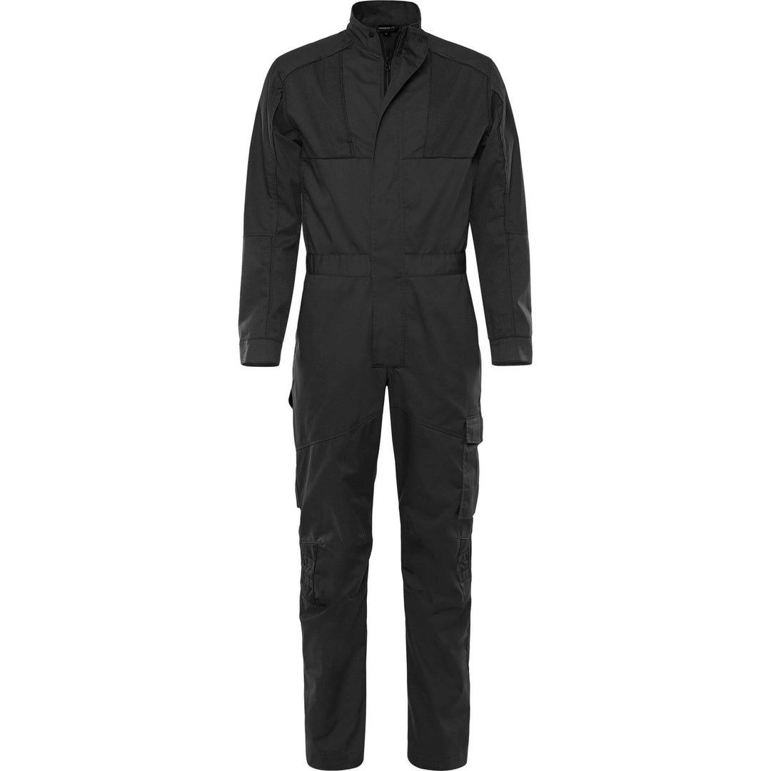 Fristads Green Lightweight Durable Coverall - 8930 GWM Black Front1#colour_black