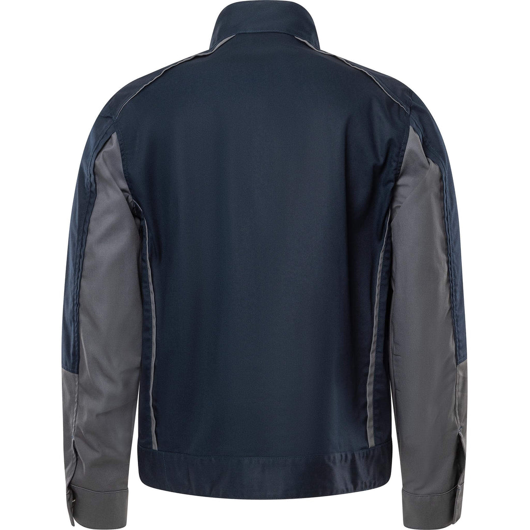 Fristads Green Lightweight Durable Jacket - 4930 GWM Dark Navy/Grey Back1#colour_dark-navy-grey