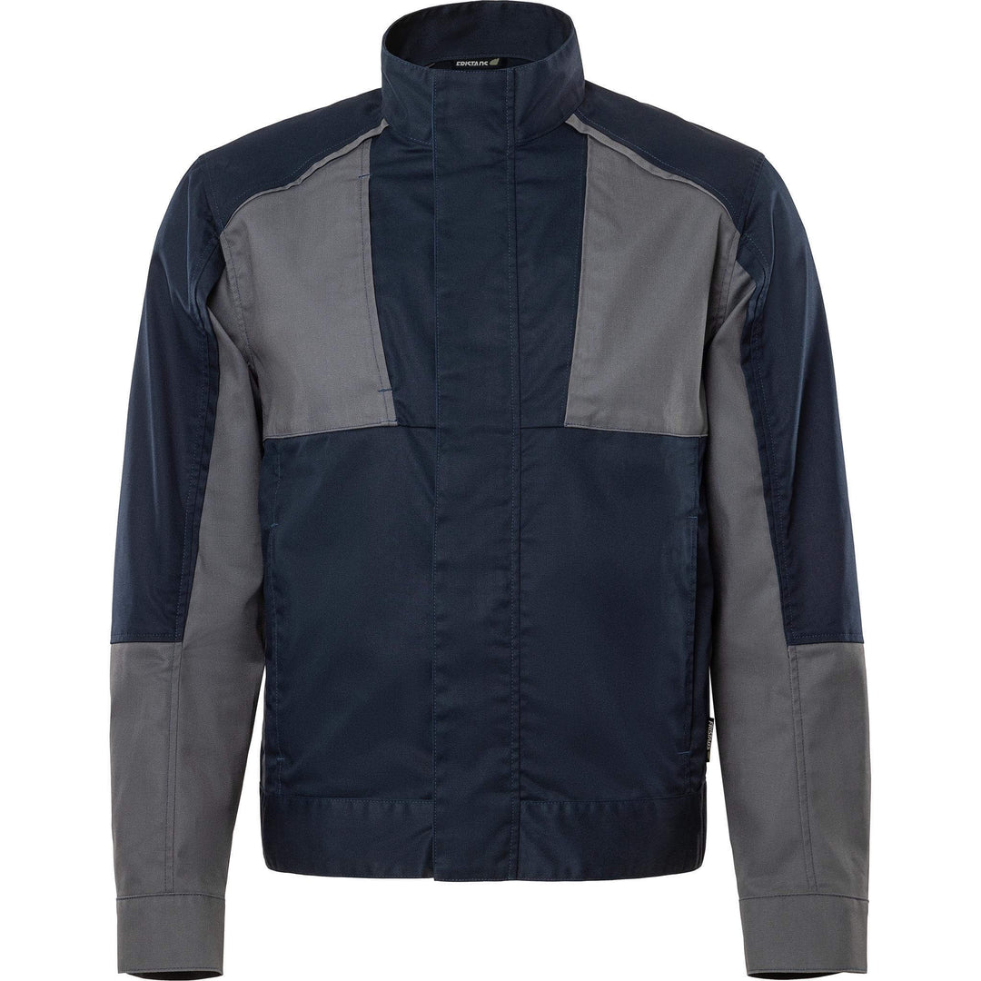 Fristads Green Lightweight Durable Jacket - 4930 GWM Dark Navy/Grey Front1#colour_dark-navy-grey