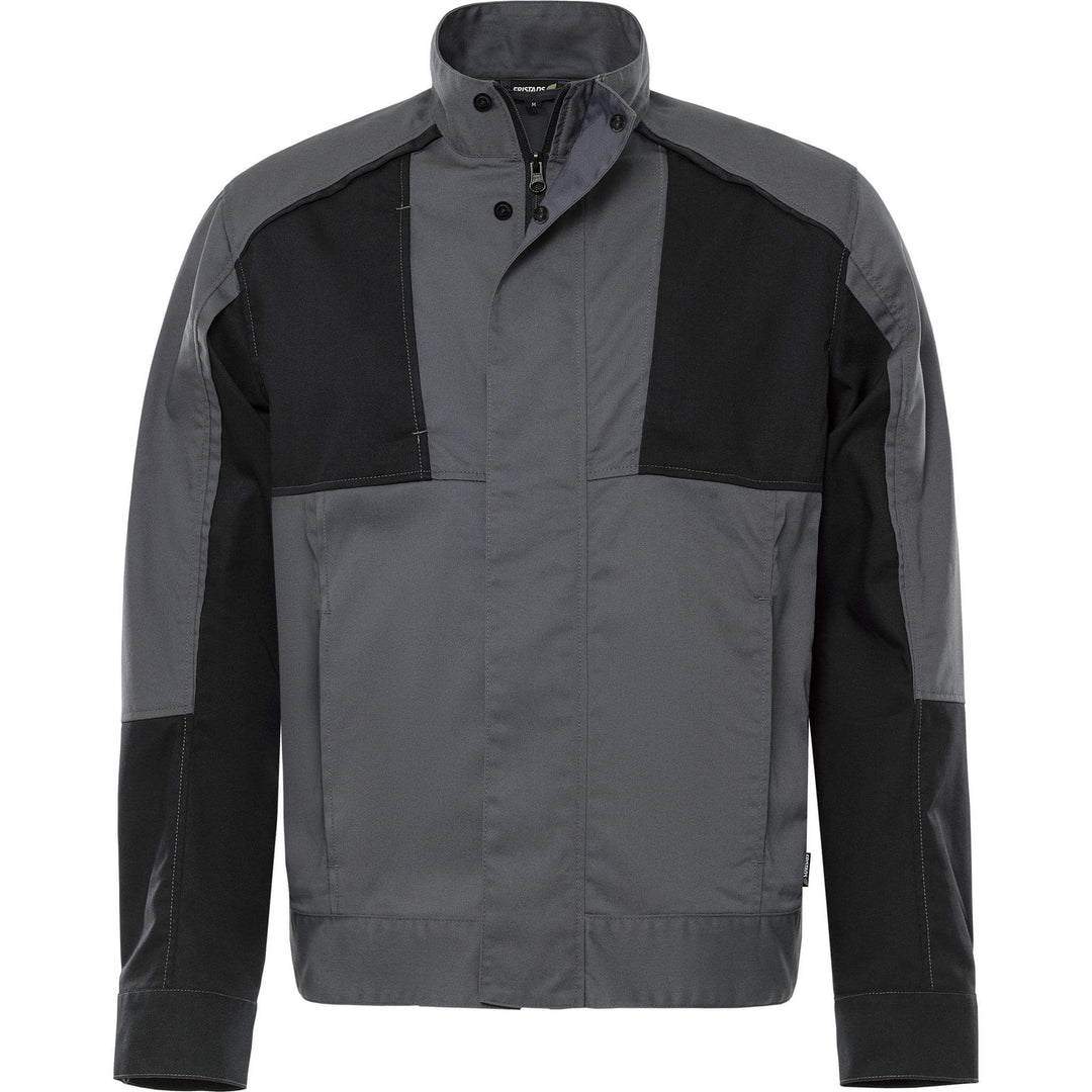 Fristads Green Lightweight Durable Jacket - 4930 GWM Grey/Black Front1#colour_grey-black