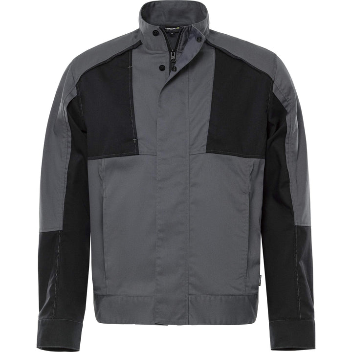 Fristads Green Lightweight Durable Jacket - 4930 GWM Grey/Black Front1#colour_grey-black