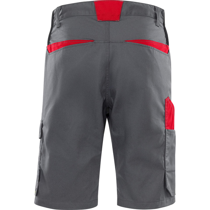 Fristads Green Lightweight Durable Shorts - 2932 GWM Grey/Red Back1#colour_grey-red