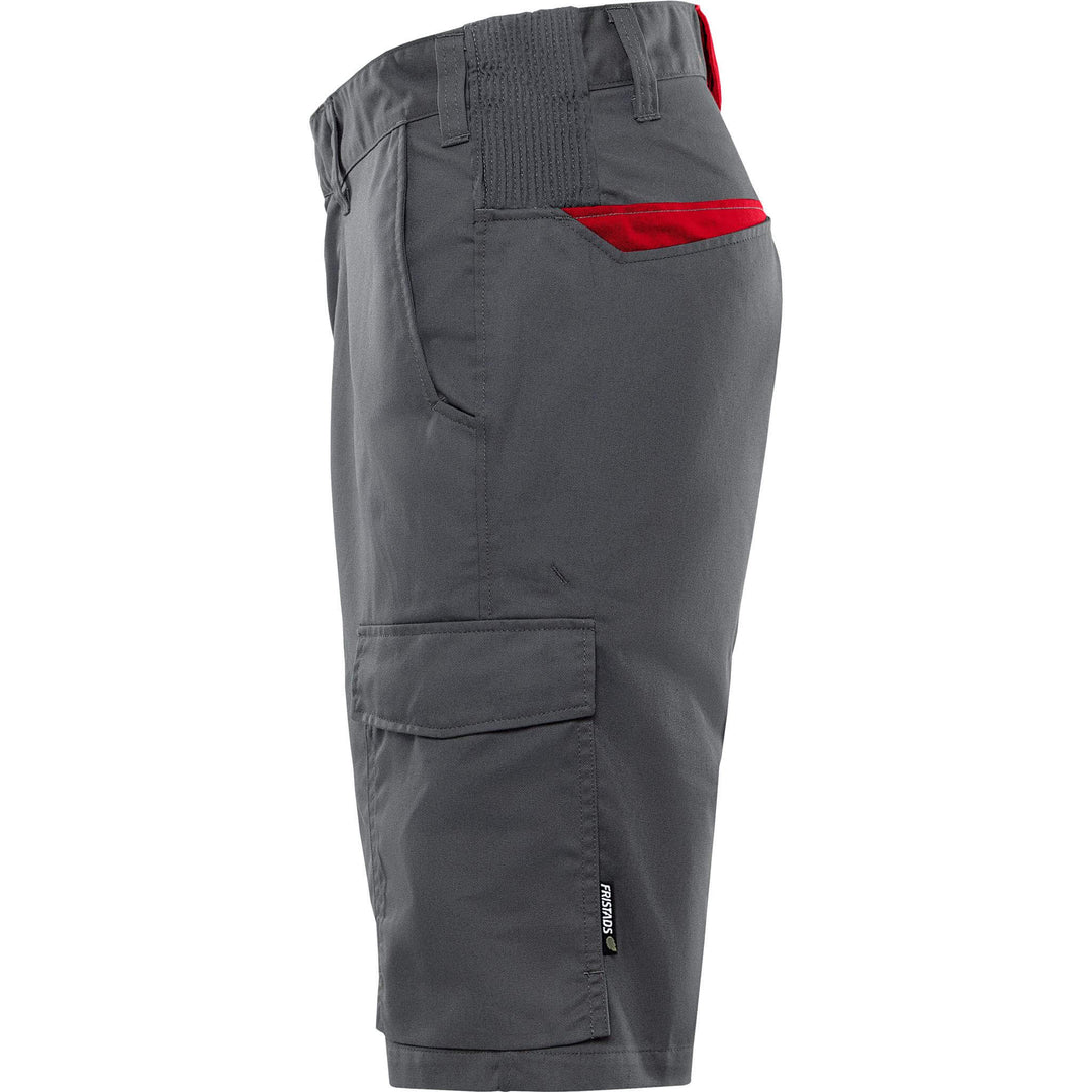 Fristads Green Lightweight Durable Shorts - 2932 GWM Grey/Red Back2#colour_grey-red