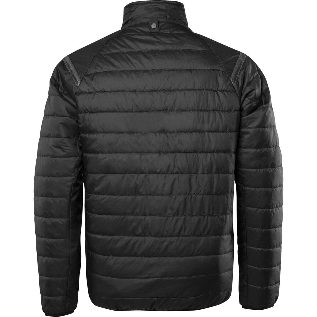 Fristads Green Quilted Insulated Jacket - 4101 GRP Black Back1#colour_black
