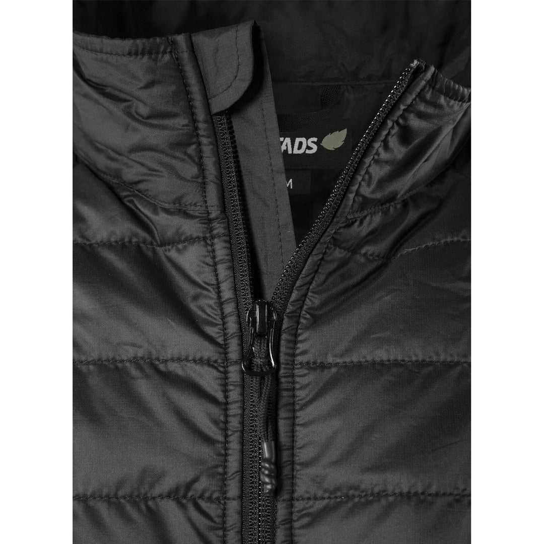 Fristads Green Quilted Insulated Jacket - 4101 GRP Black Detail2#colour_black
