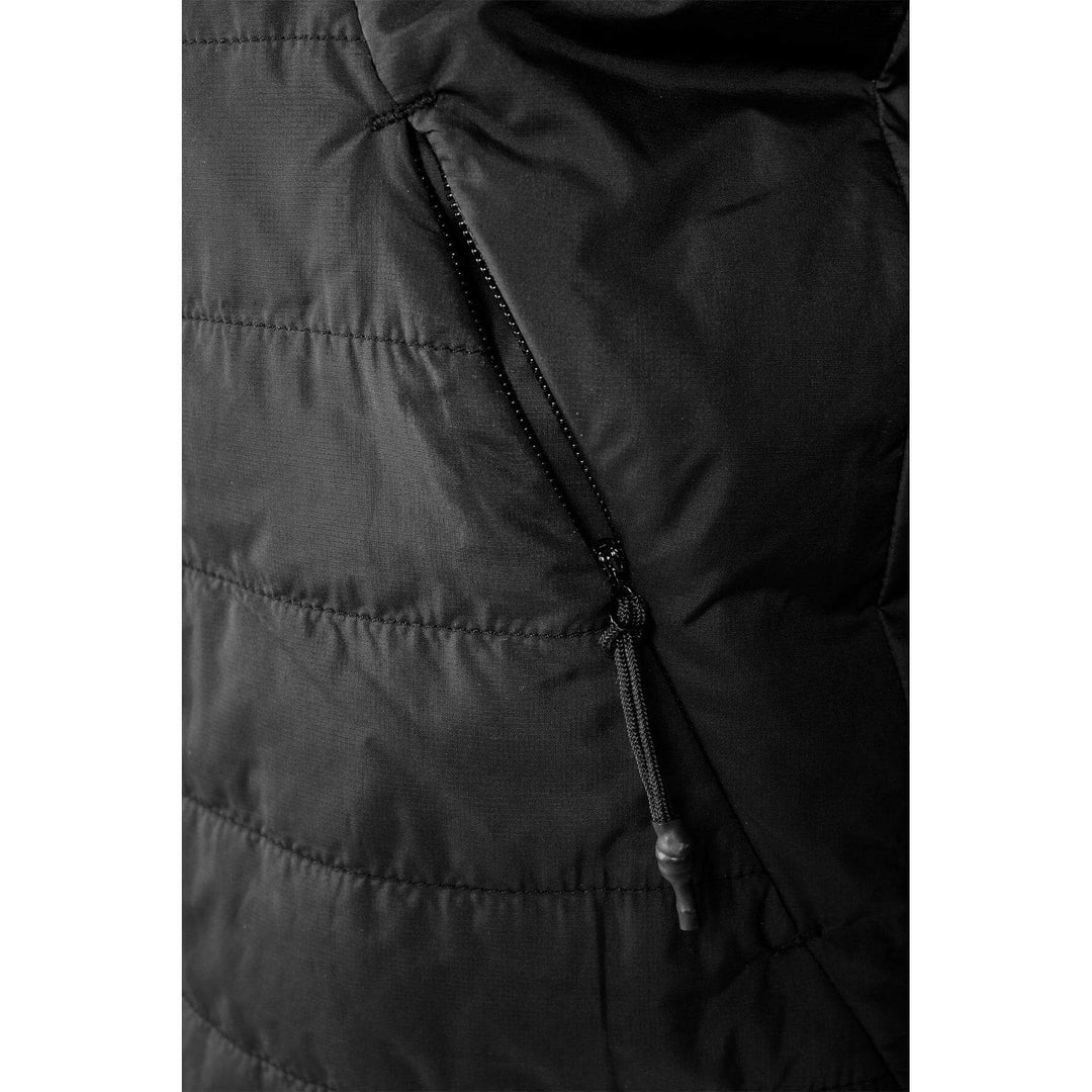 Fristads Green Quilted Insulated Jacket - 4101 GRP Black Detail3#colour_black