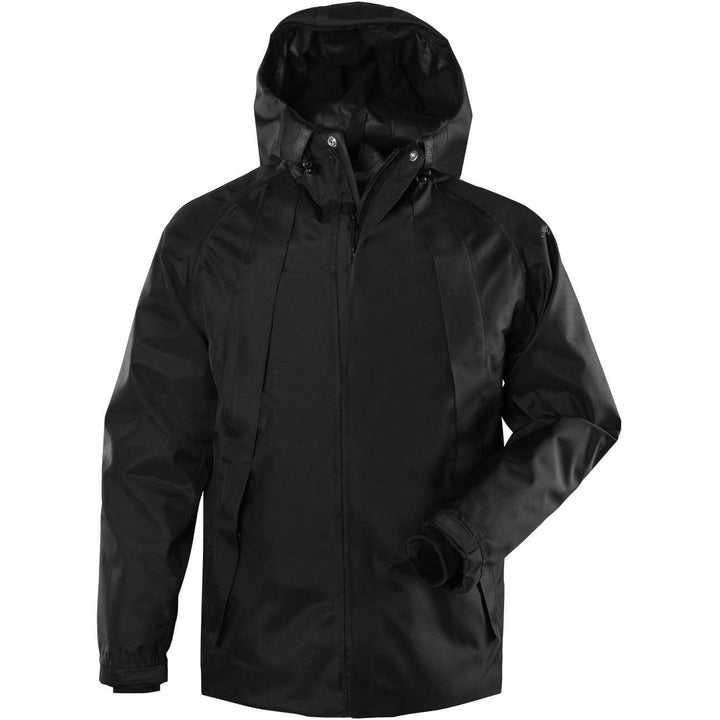 Fristads Green Waterproof Breathable Shell Jacket - 4922 GRS Black Front1#colour_black