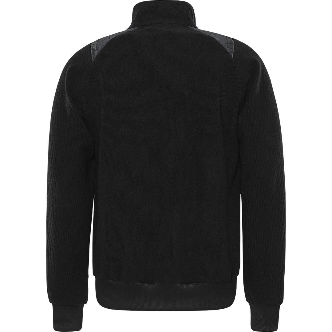 Fristads Green Zip Fleece Jacket - 4921 GRF Black Back1#colour_black