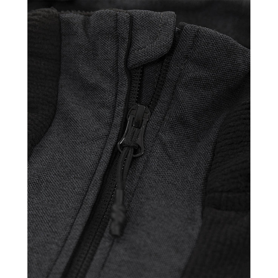 Fristads Green Zip Fleece Jacket - 4921 GRF Black Detail1#colour_black