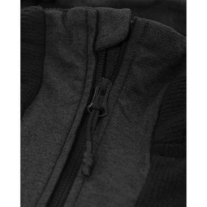 Fristads Green Zip Fleece Jacket - 4921 GRF Black Detail1#colour_black