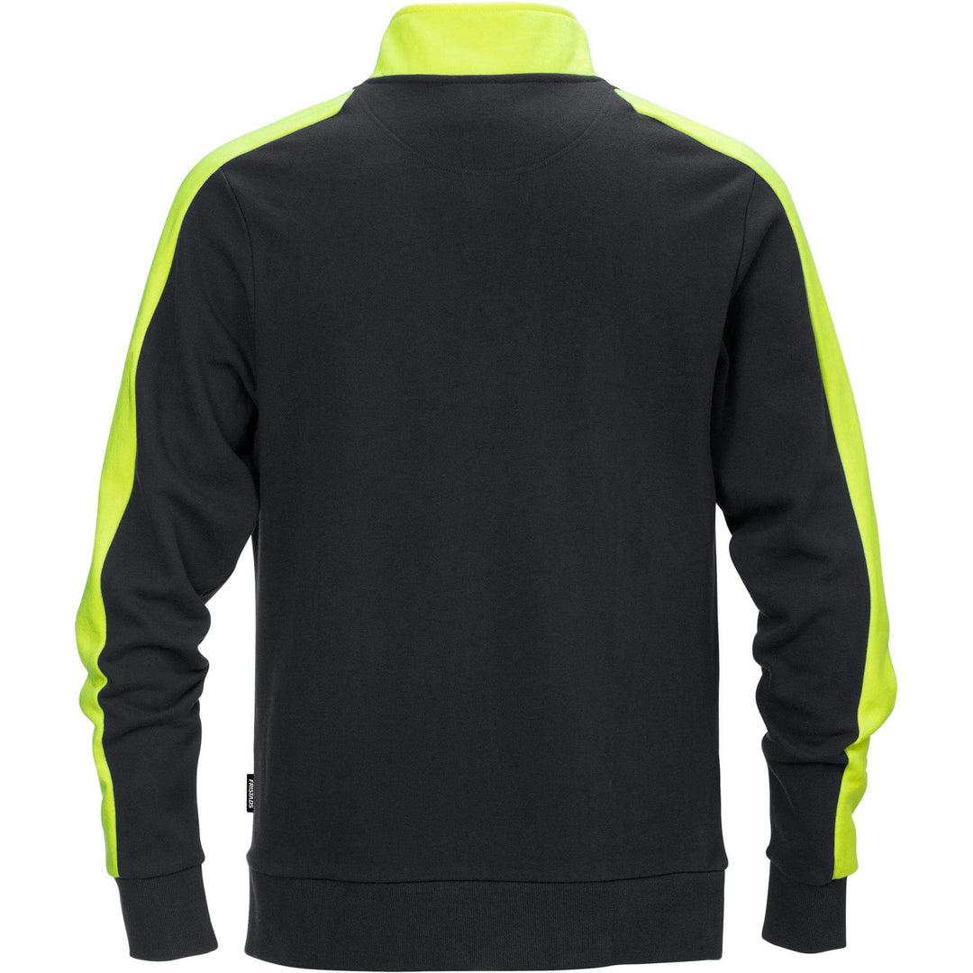Fristads Half-Zip Sweatshirt - 7449 RTS Black Back1#colour_black
