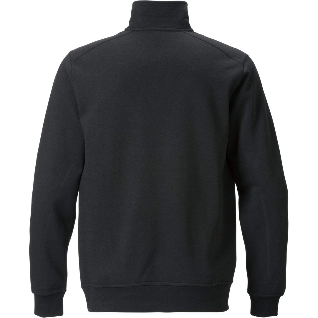 Fristads Half-Zip Sweatshirt - 7607 SM Black Back1#colour_black
