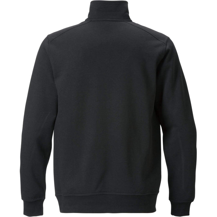 Fristads Half-Zip Sweatshirt - 7607 SM Black Back1#colour_black