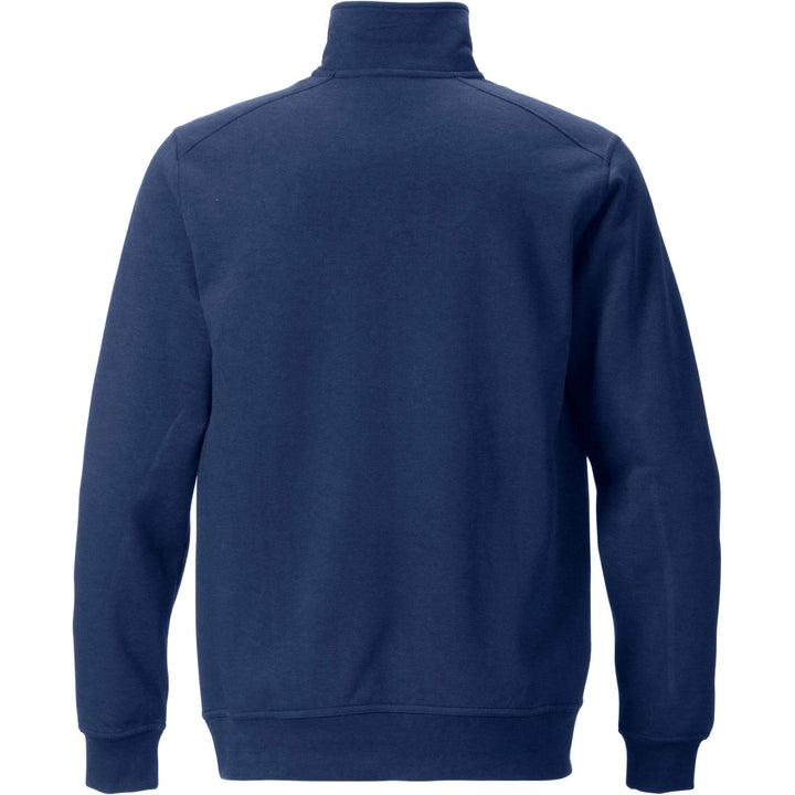 Fristads Half-Zip Sweatshirt - 7607 SM Navy Back1#colour_navy