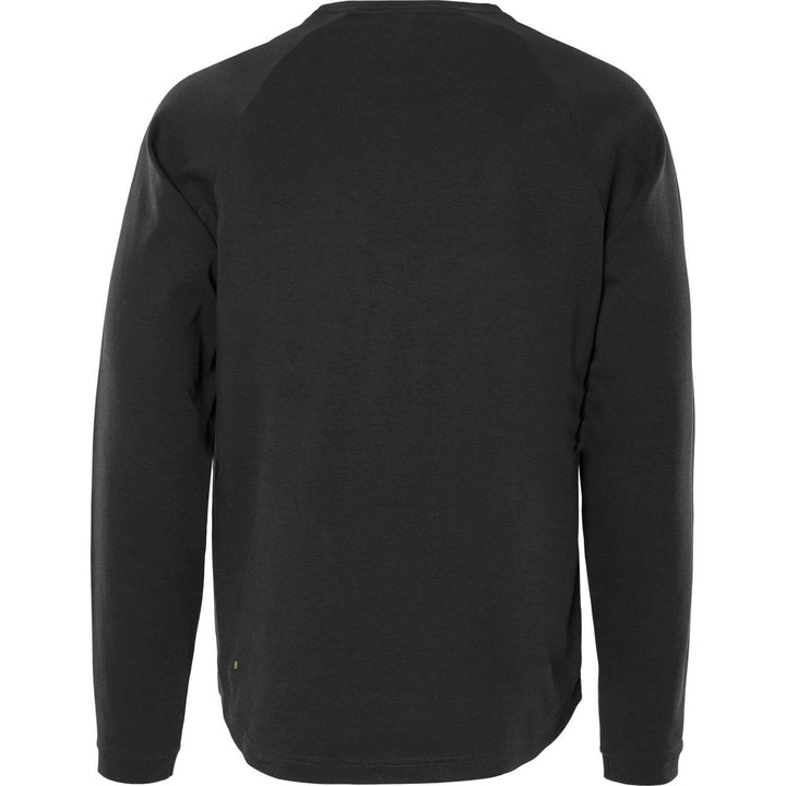 Fristads Heavy Long Sleeve Pocket T-Shirt - 7821 GHT Black Back1#colour_black