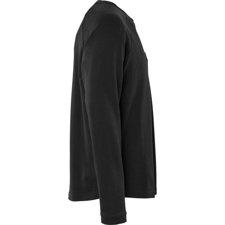 Fristads Heavy Long Sleeve Pocket T-Shirt - 7821 GHT Black Back3#colour_black