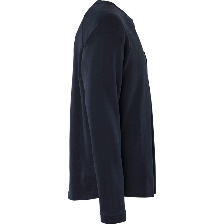 Fristads Heavy Long Sleeve Pocket T-Shirt - 7821 GHT Dark Navy Back3#colour_dark-navy