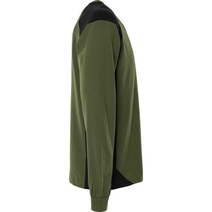 Fristads Heavy UV-Protective Long Sleeve T-Shirt - 7071 GTM Army Green/Black Back3#colour_army-green-black