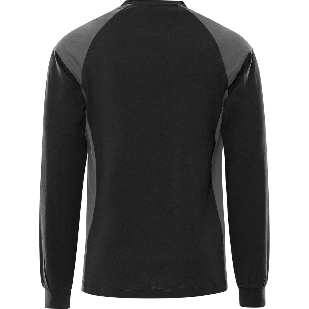 Fristads Heavy UV-Protective Long Sleeve T-Shirt - 7071 GTM Black/Grey Back1#colour_black-grey