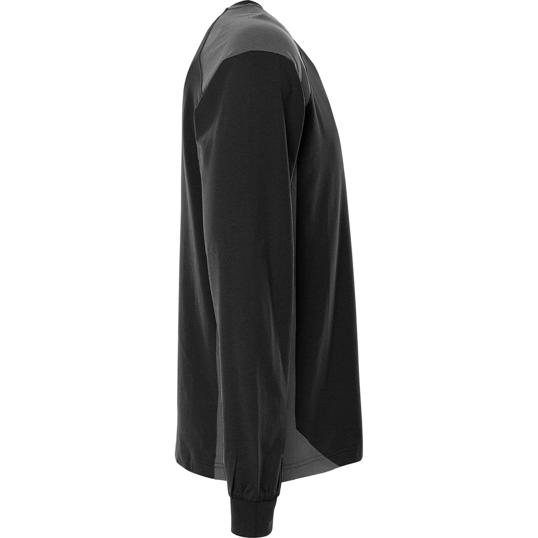 Fristads Heavy UV-Protective Long Sleeve T-Shirt - 7071 GTM Black/Grey Back3#colour_black-grey