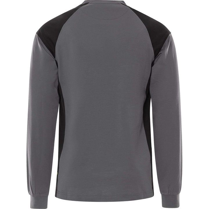 Fristads Heavy UV-Protective Long Sleeve T-Shirt - 7071 GTM Grey/Black Back1#colour_grey-black