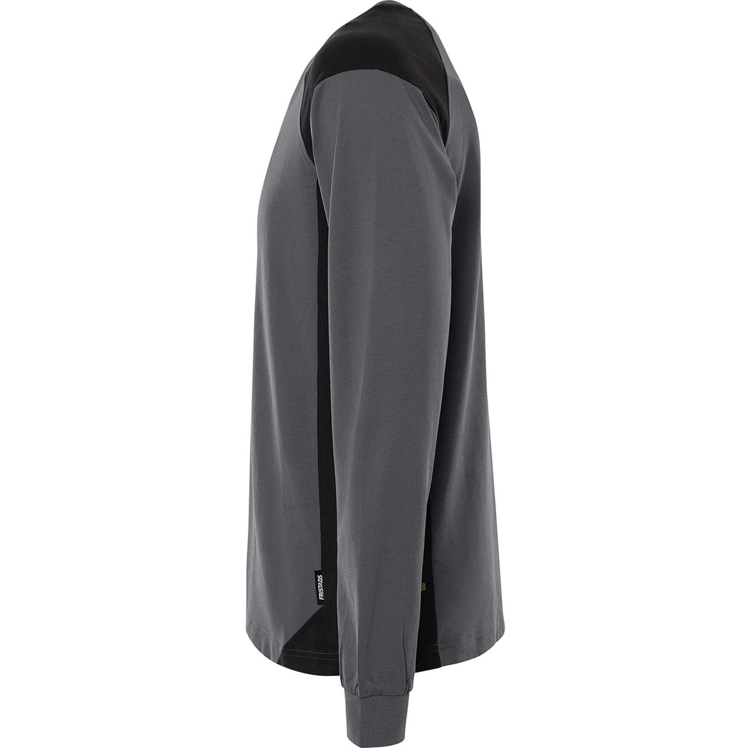 Fristads Heavy UV-Protective Long Sleeve T-Shirt - 7071 GTM Grey/Black Back2#colour_grey-black