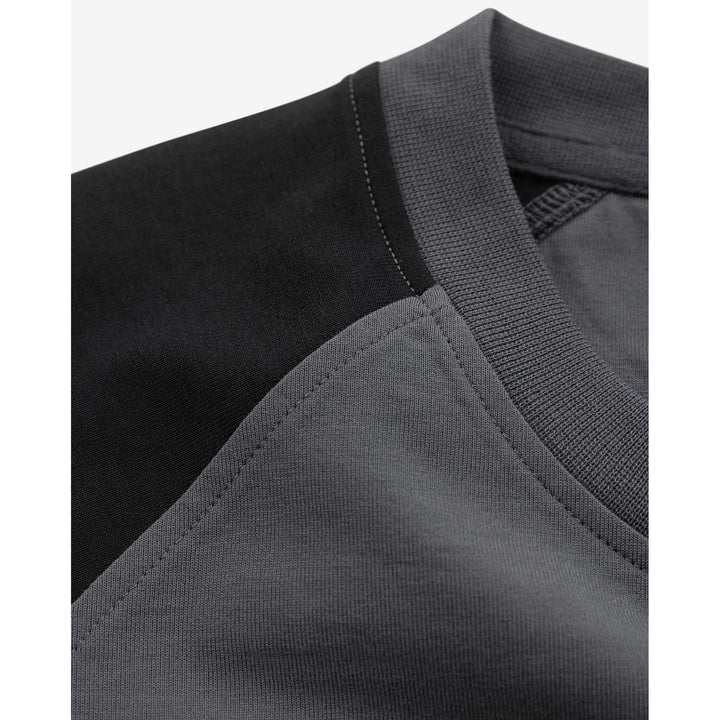 Fristads Heavy UV-Protective Long Sleeve T-Shirt - 7071 GTM Grey/Black Detail1#colour_grey-black
