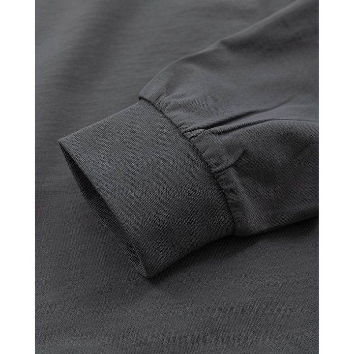 Fristads Heavy UV-Protective Long Sleeve T-Shirt - 7071 GTM Grey/Black Detail2#colour_grey-black