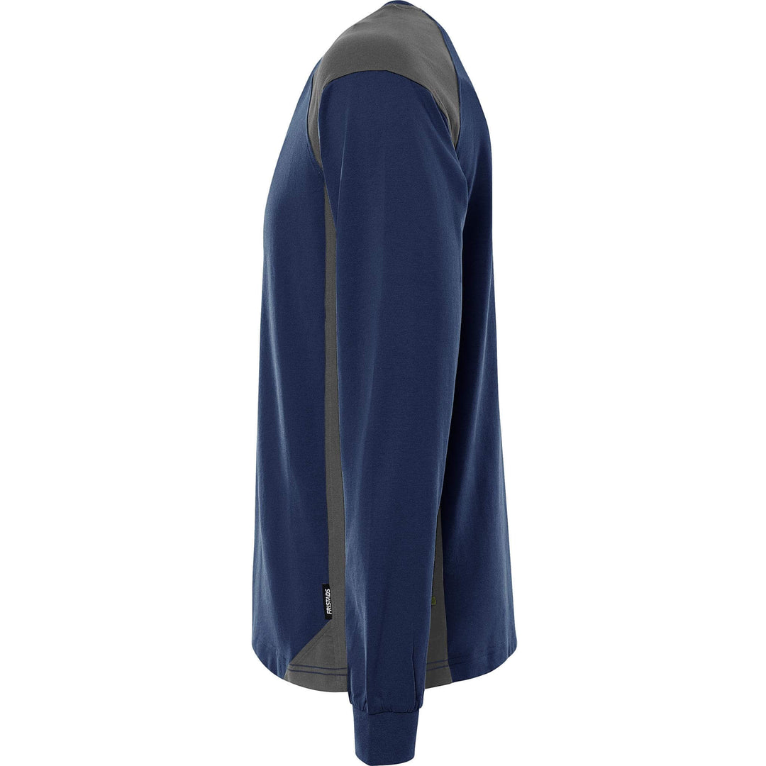 Fristads Heavy UV-Protective Long Sleeve T-Shirt - 7071 GTM Navy/Grey Back2#colour_navy-grey