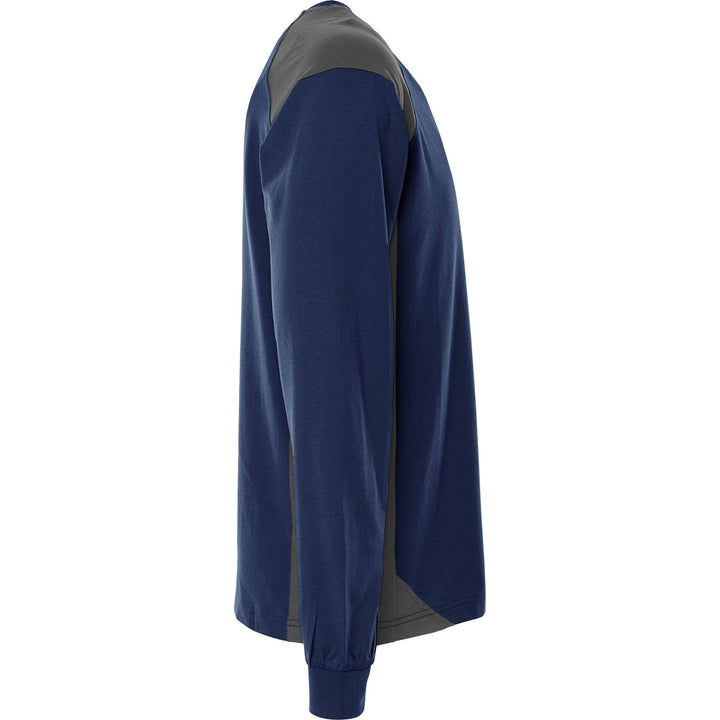 Fristads Heavy UV-Protective Long Sleeve T-Shirt - 7071 GTM Navy/Grey Back3#colour_navy-grey
