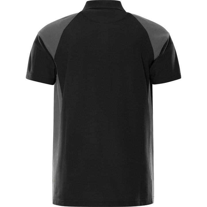 Fristads Heavy UV-Protective Poloshirt - 7047 GPM Black/Grey Back1#colour_black-grey