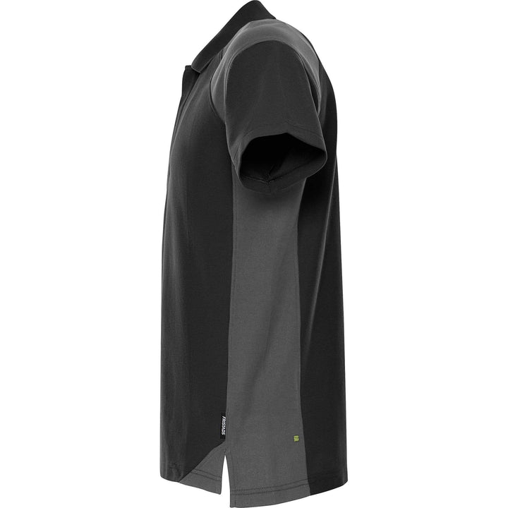 Fristads Heavy UV-Protective Poloshirt - 7047 GPM Black/Grey Back2#colour_black-grey