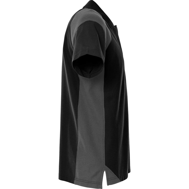 Fristads Heavy UV-Protective Poloshirt - 7047 GPM Black/Grey Back3#colour_black-grey