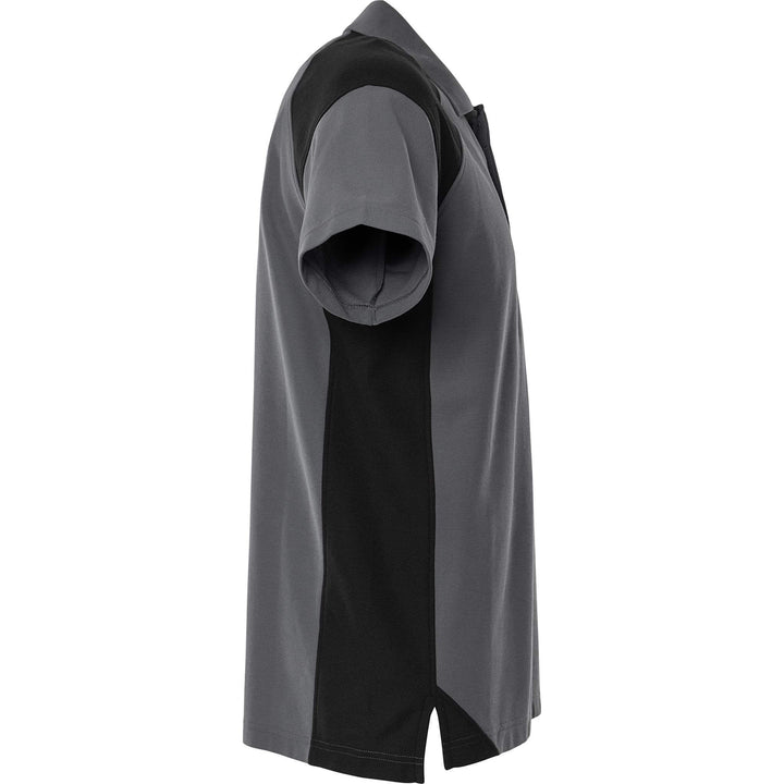 Fristads Heavy UV-Protective Poloshirt - 7047 GPM Grey/Black Back3#colour_grey-black
