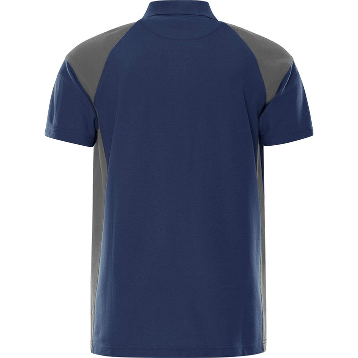 Fristads Heavy UV-Protective Poloshirt - 7047 GPM Navy/Grey Back1#colour_navy-grey