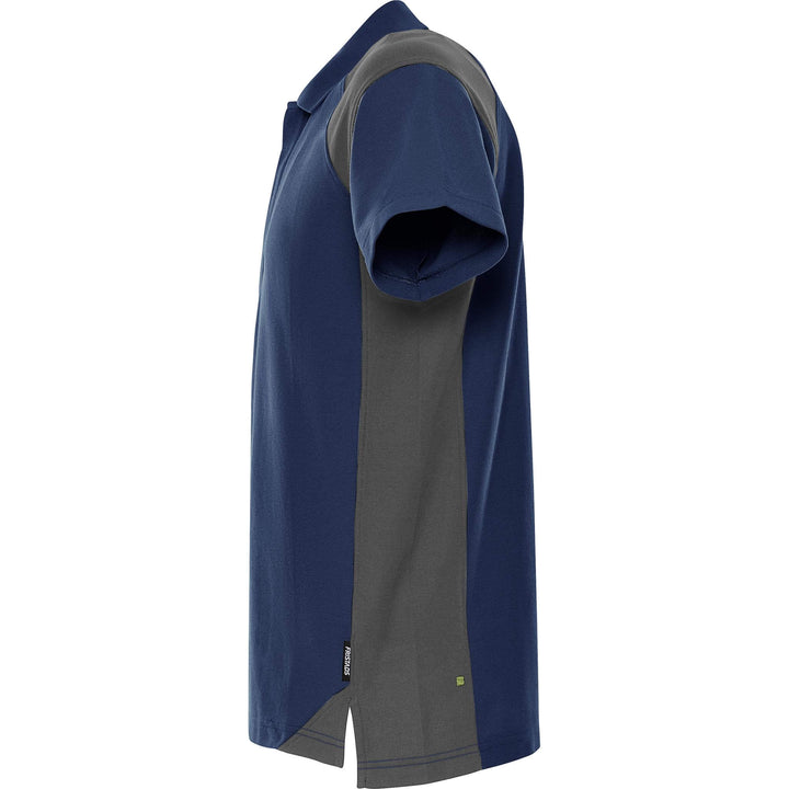 Fristads Heavy UV-Protective Poloshirt - 7047 GPM Navy/Grey Back2#colour_navy-grey
