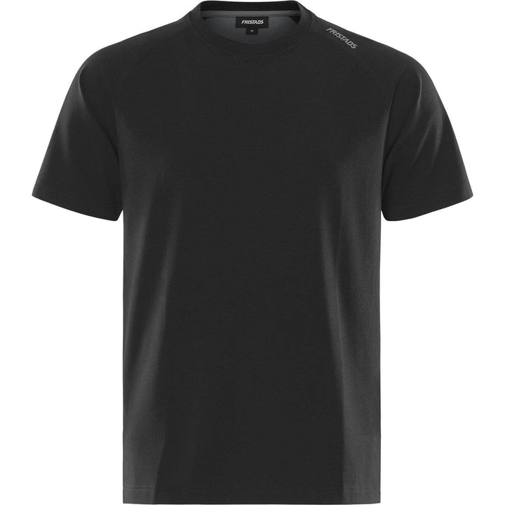 Fristads Heavy UV-Protective Stretch T-Shirt - 7553 GTME Black/Grey Front1#colour_black-grey