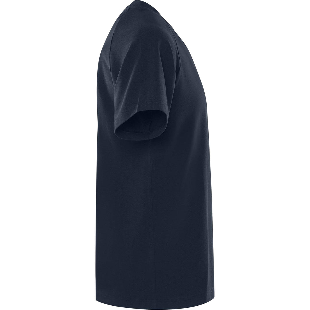 Fristads Heavy UV-Protective Stretch T-Shirt - 7553 GTME Dark Navy/Hi-Vis Yellow Back3#colour_dark-navy-hi-vis-yellow