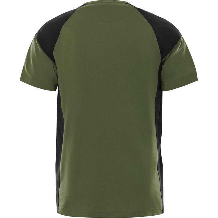 Fristads Heavy UV-Protective T-Shirt - 7046 GTM Army Green/Black Back1#colour_army-green-black