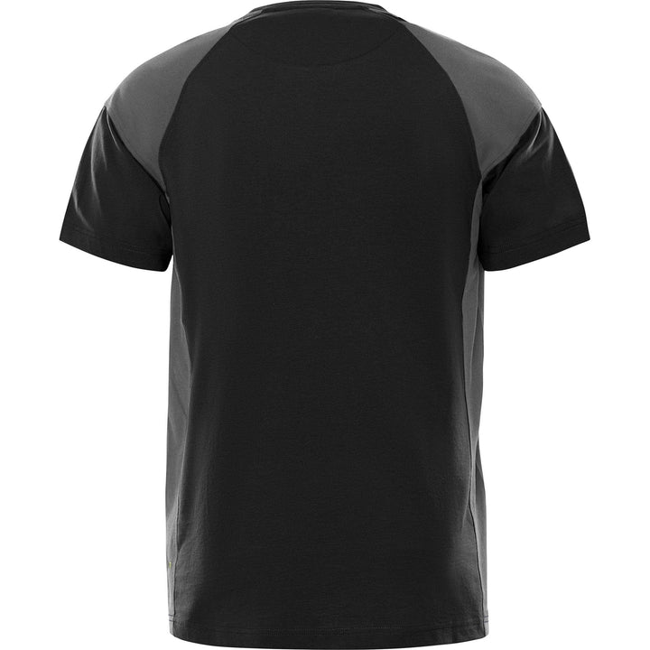 Fristads Heavy UV-Protective T-Shirt - 7046 GTM Black/Grey Back1#colour_black-grey
