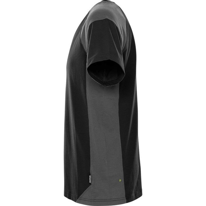 Fristads Heavy UV-Protective T-Shirt - 7046 GTM Black/Grey Back2#colour_black-grey