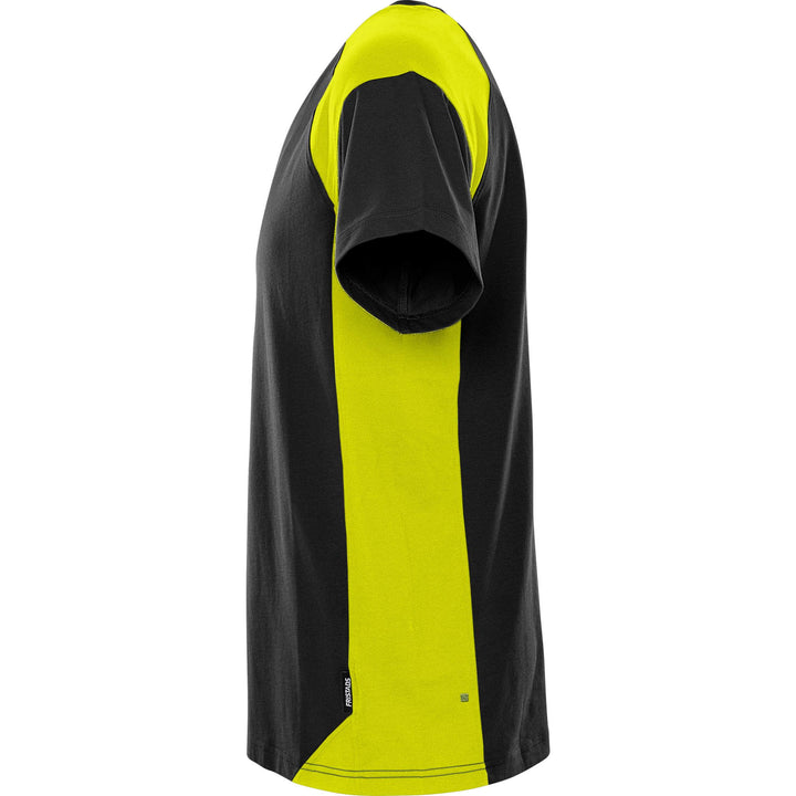 Fristads Heavy UV-Protective T-Shirt - 7046 GTM Black/Hi-Vis Yellow Back2#colour_black-hi-vis-yellow