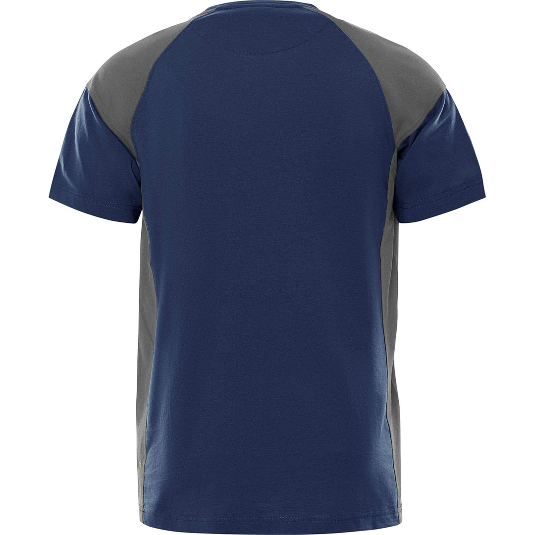 Fristads Heavy UV-Protective T-Shirt - 7046 GTM Navy/Grey Back1#colour_navy-grey