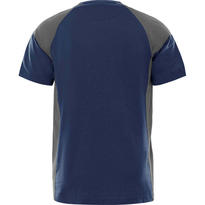 Fristads Heavy UV-Protective T-Shirt - 7046 GTM Navy/Grey Back1#colour_navy-grey
