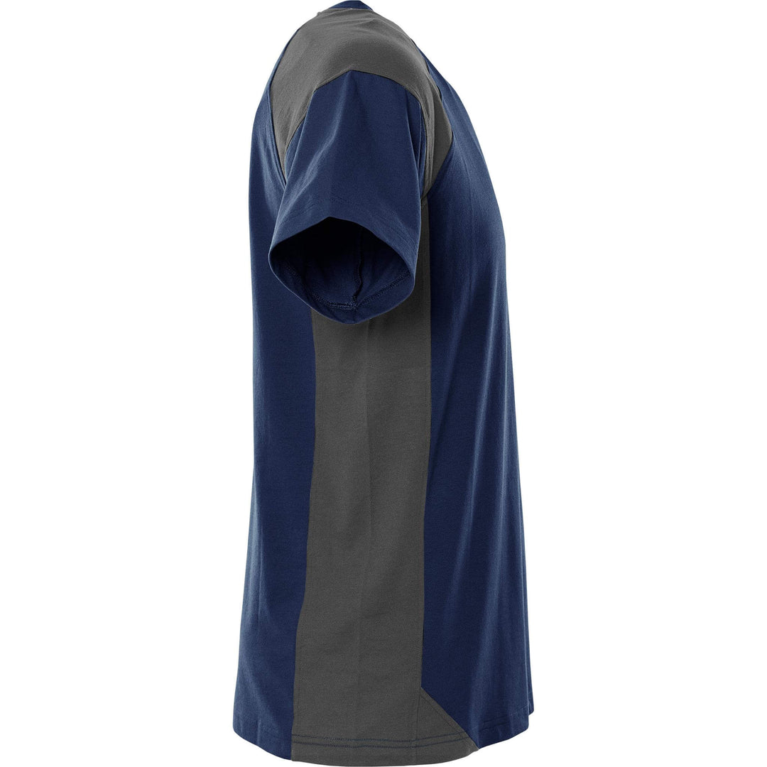 Fristads Heavy UV-Protective T-Shirt - 7046 GTM Navy/Grey Back3#colour_navy-grey